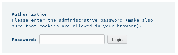 admin panel login