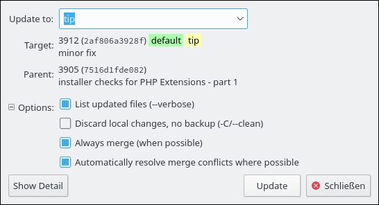 tortoisehg user fixed in hgrc